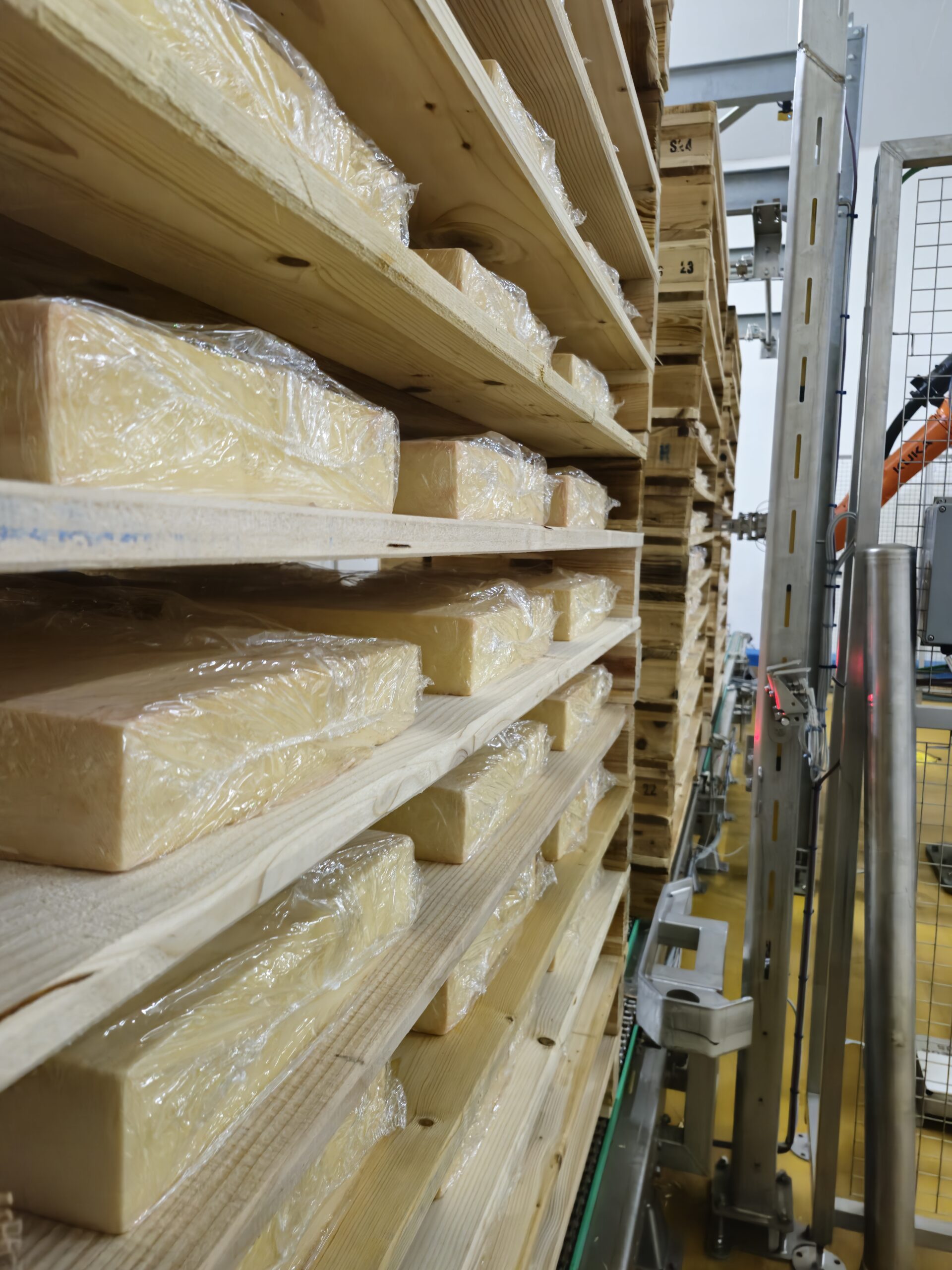 robot de retournement de meules de fromage